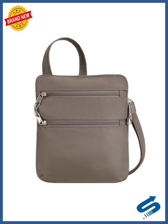 Handbags - Anti-theft Slim Double Zip Crossbody with RFID Blocking